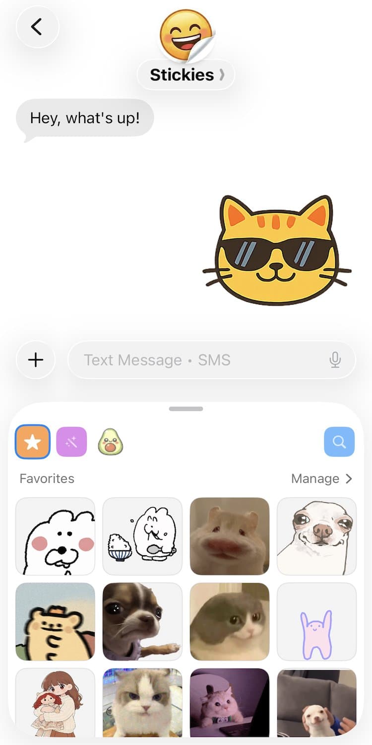 iMessage stickers mockup